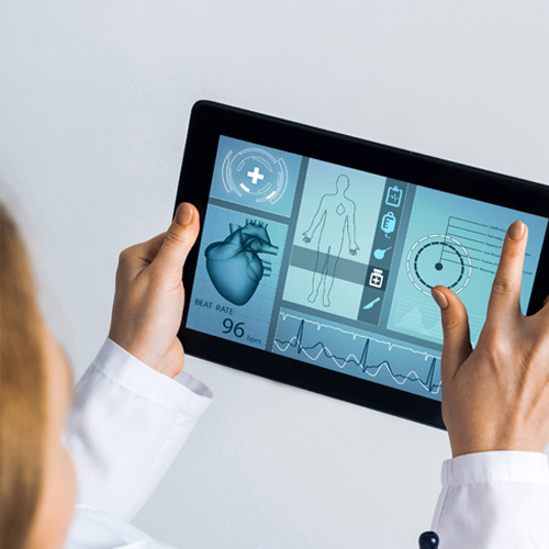 doctor using tablet for digital health